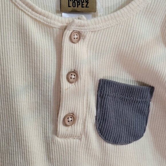 Mario Lopez Baby 3-Piece Set - Stylish Bodysuit and Pants for Newborns (0-3M) - Picture 2 of 9